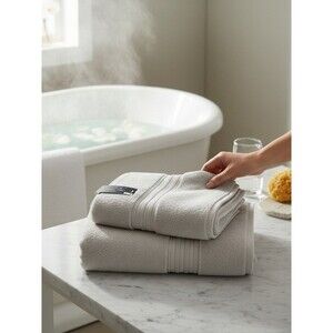 BROOKS BROTHERS Bath Towels Set of 2 Premium Turkish 100% Cotton 30"x56" 600GSM